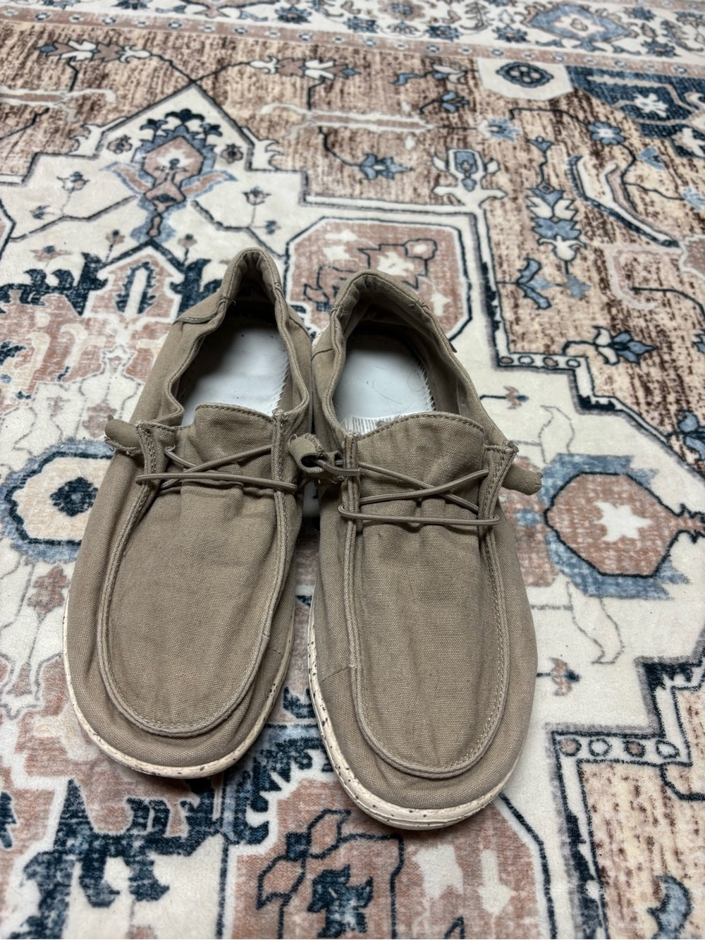 Hey Dude women’s Casual Slip-On Loafers in faded light grey